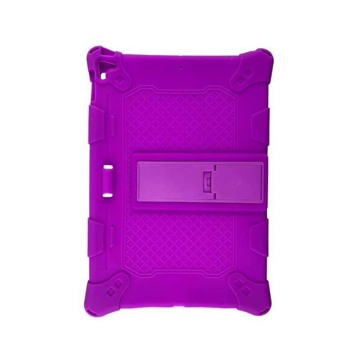 Tablet védőtok kompatibilis Apple iPad Air 10.5" 2019/10.2" 2019/10.2" 2020, ütéscsillapító, szilikon, állvánnyal, lila