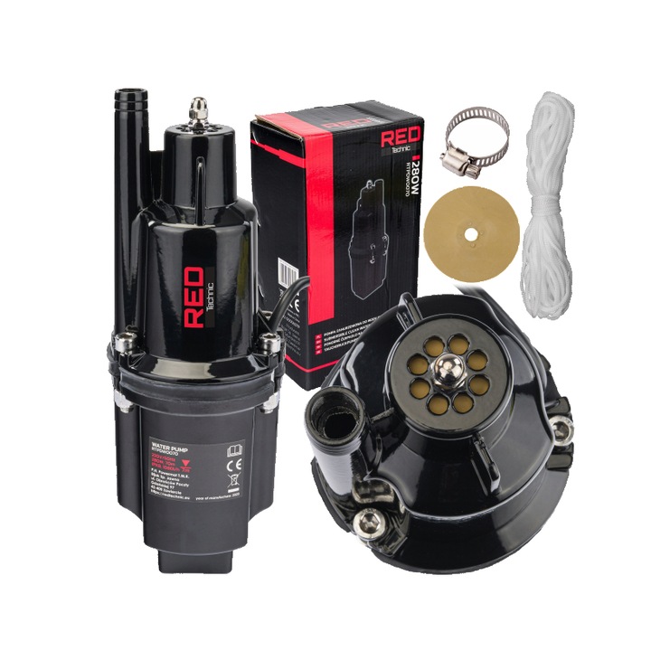 Pompa submersibila pentru apa curata, 1" capacitate 1080 l/h, pompa vibranta, Red Technic