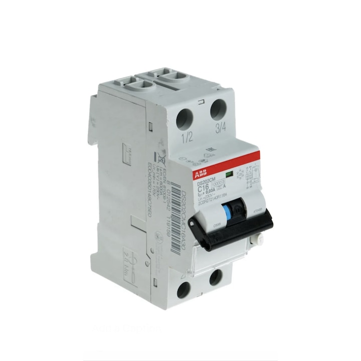 Differenciál 2P C 16A 30mA kioldási görbe C, megszakító képesség 10kA ABB