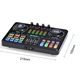 Set mixer audio, Axroad Mall, Conexiune bluetooth, 4 functie voice changer, Cu microfon, Chip anulare zgomot DSP, 8 efecte sonore, Compatibil cu laptop, smartphone, Pentru live streaming, podcast, gaming, Metal/Plastic, 215x155x40mm, Negru