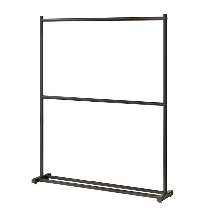 Suport dublu pentru haine, ElastiX, organizator profesional, din otel, negru mat, 200 cm x 100 cm x 40 cm