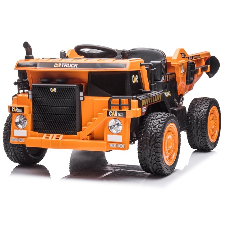 Basculanta electrica pentru 2 copii, Kinderauto BJ302 2x 40W 12V 10Ah, culoare Galbena