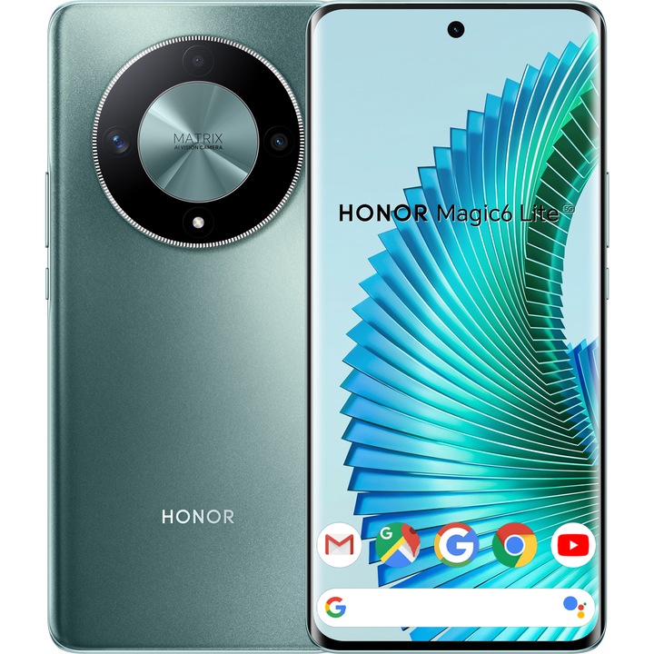 Мобилен телефон Honor Magic6 Lite, Dual SIM, 256GB, 8GB RAM, 5G, Emerald Green
