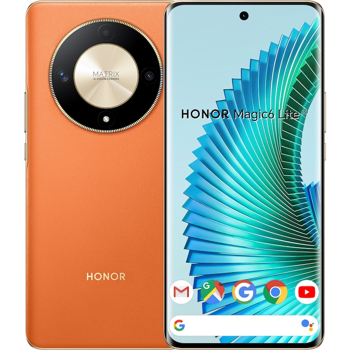 Telefon mobil Honor Magic6 Lite, 8GB RAM, 256GB, 5G, Sunrise Orange