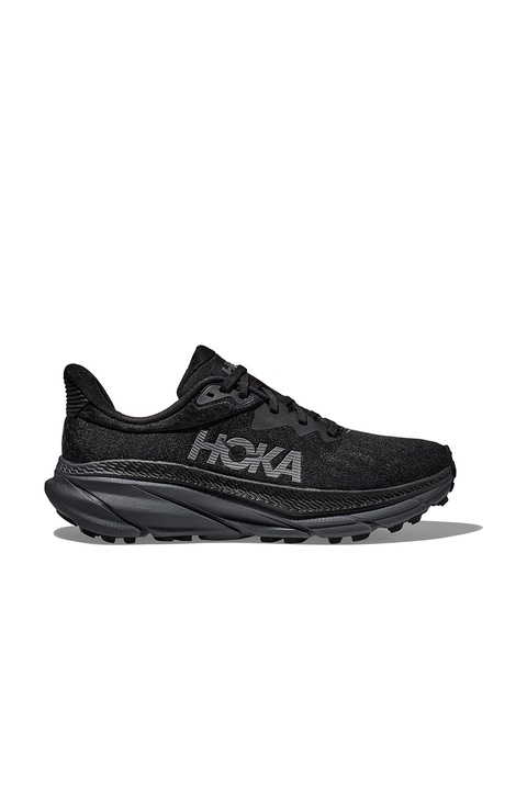 Hoka, Pantofi din tricot cu logo, pentru alergare Challenger ATR 7, Negru