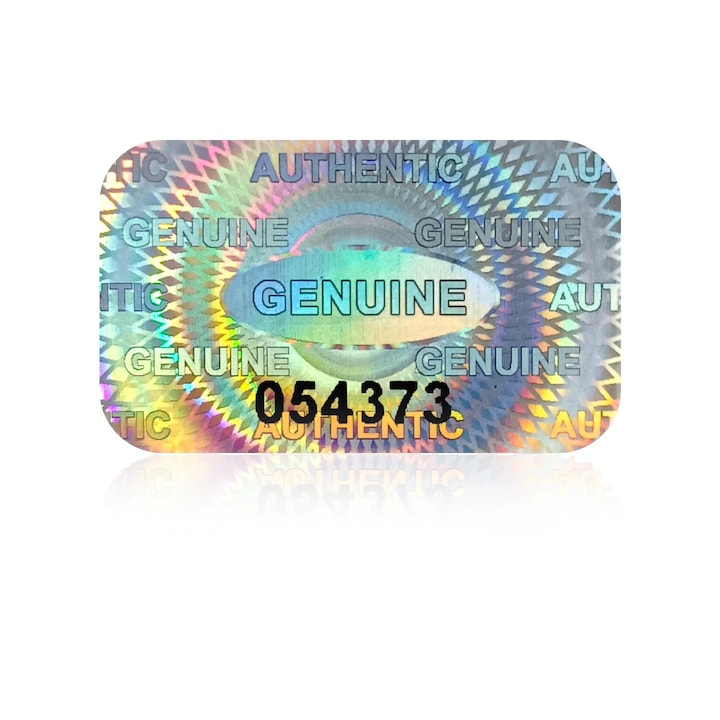 Номерирани холографски самозалепващи етикети за подсигуряване или запечатване, 60/лист, 25x15 mm