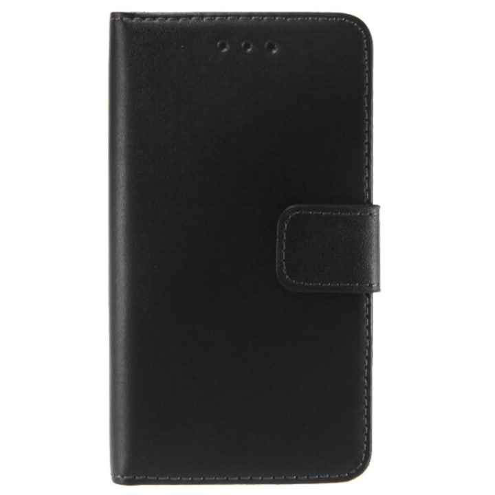 Защитен флип капак, съвместим със Samsung Galaxy J1, Slim Book Case, екологична кожа, черен