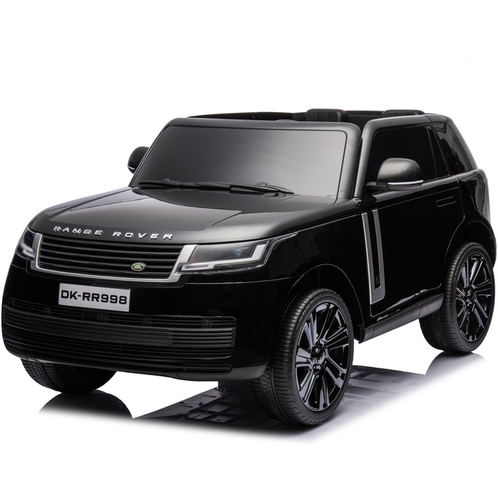 Електрическа кола Mappy Range Rover, EVA джанти, Кожена седалка, MP4, Черен