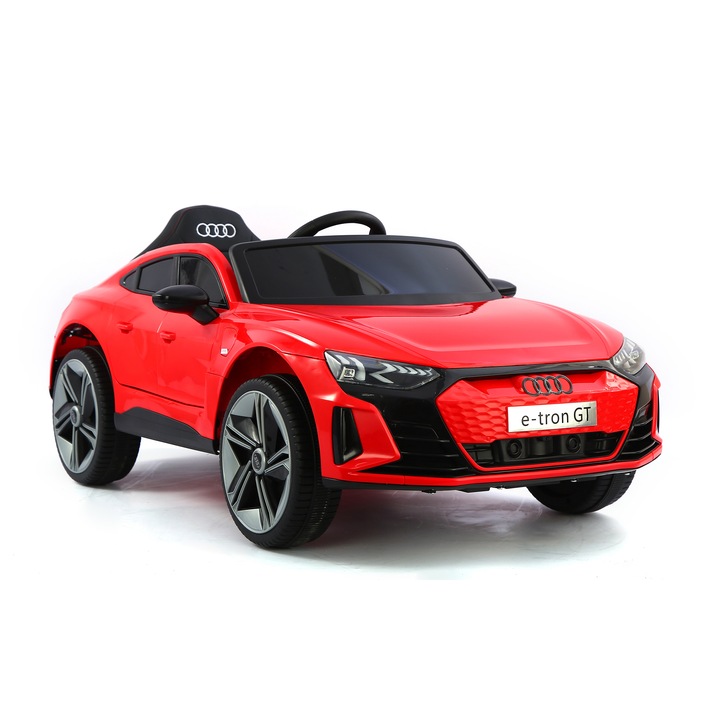 Masinuta electrica Mappy Audi e-tron GT, roti EVA si scaun piele, rosu