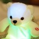 Jucarie de plus, model ursulet cu lumina led, 30cm, alb