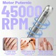 Freza Unghii Profesionala, Portabil, 45000RPM, BYONDSELF®, Manichiura, Electrica, Slefuire, Lustruire, 2000mAh, Display LED Directia de rotatie/Puterea ramasa/Viteza, Cu clema de curea, Alb