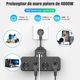 Удължител 4000 W, 4 гнезда/3 USB-A/1 USB-C, BYONDSELF®, 4 отделни превключвателя, стенен мулти-гнездо, черен