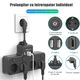 Удължител 4000 W, 4 гнезда/3 USB-A/1 USB-C, BYONDSELF®, 4 отделни превключвателя, стенен мулти-гнездо, черен