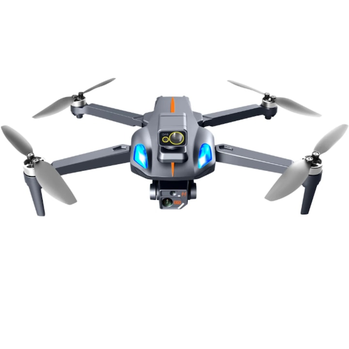 Drona RoHS™ FlyAWAY 5G MAX GPS cu obiectiv pentru evitarea obstacolelor, Motor fara perii Return Home, 2 camera 4k/8k HD ESC FPV, distanta de control 1200 m, Autonomie mare de zbor, Pliabila, Geanta De Transport, 2 Acumulatoare, Negru