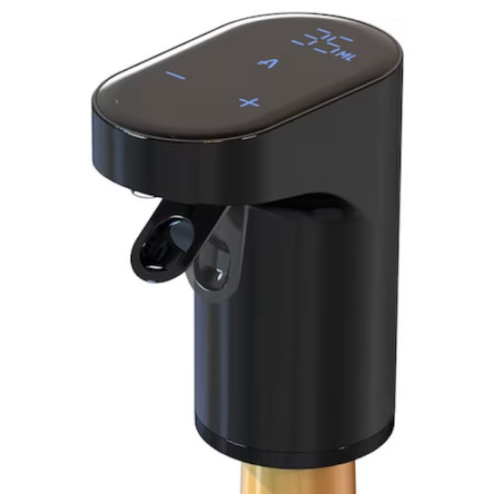 Aerator electric premium Giftry®, pentru vin, whisky, lichior, functie Decantor, Reincarcabil USB, portabil, design user-friendly, negru
