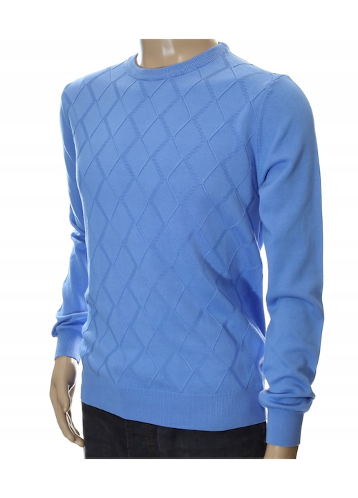 Férfi pulóver, Strokers, Pamut, Kék, XL