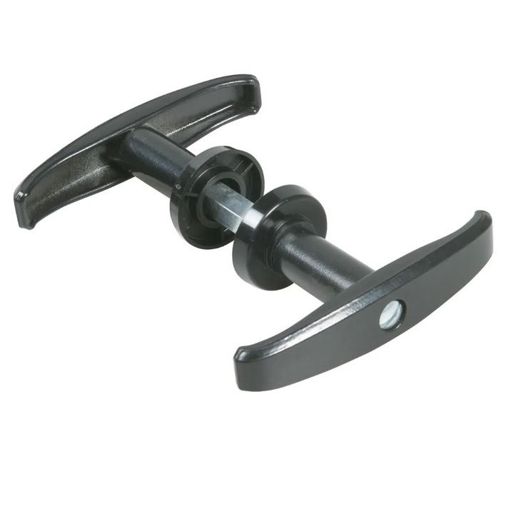 Maner usa, IBFM 437, Metal, cu surub, grosime cana intre 25-38 mm, Negru