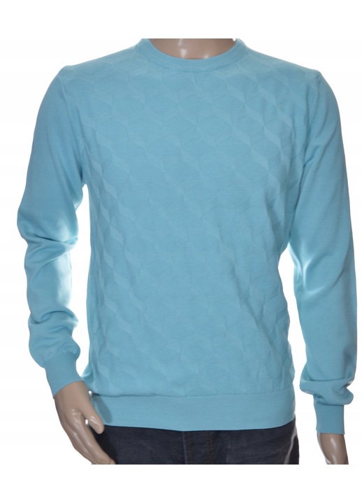 Kek Strokers pamut pulover, Világoskék