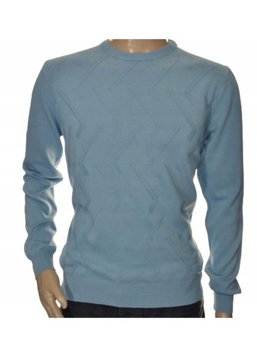 Kek ferfi Strokers pamut pulover, Világoskék