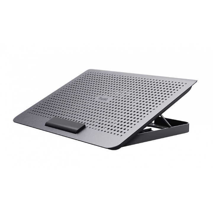 Охладител за лаптоп, Trust, ABS/алуминий, 16", сив