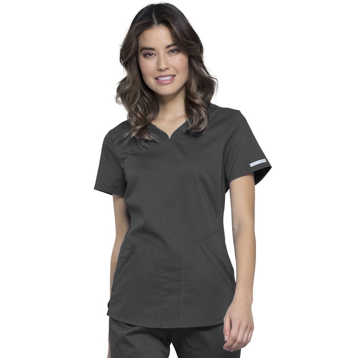 Halat medical Revolution V-Neck Pewter, Marimea XXS