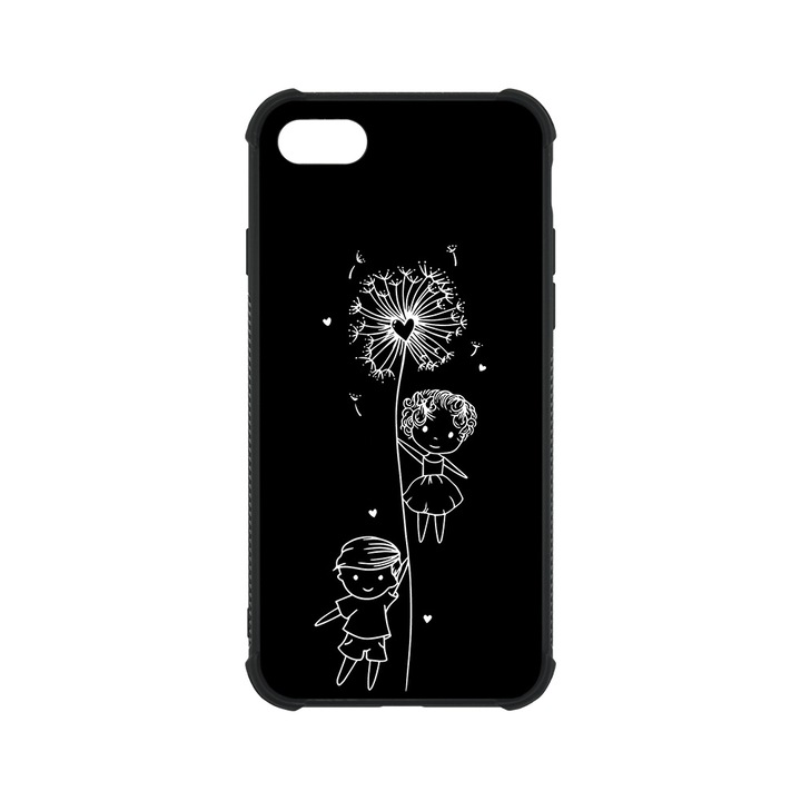 BestCase MaxSafe Glassy telefontok, Apple iPhone SE 3 / SE 2 / 8 / 7, Girl And Boy, HD színek, Anti Shock megerõsített sarkok, Kamera Védelem, G 1049