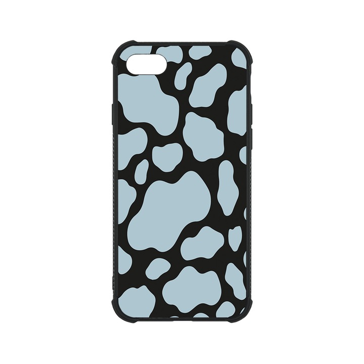 BestCase MaxSafe Glassy telefontok, Apple iPhone SE 3 / SE 2 / 8 / 7, Blue Cow, HD színek, Anti Shock megerõsített sarkok, Kamera Védelem, G 788