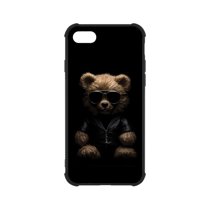 BestCase MaxSafe Glassy telefontok, Apple iPhone SE 3 / SE 2 / 8 / 7, Bear Style, HD színek, Anti Shock megerõsített sarkok, Kamera Védelem, G 1104