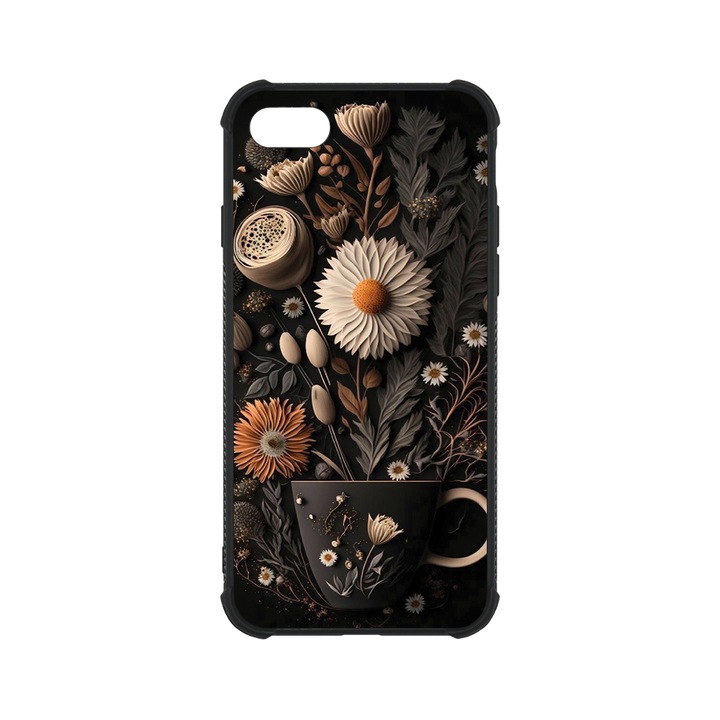 BestCase MaxSafe Glassy telefontok, Apple iPhone SE 3 / SE 2 / 8 / 7, Happy Flowers, HD színek, Anti Shock megerõsített sarkok, Kamera Védelem, G 1159