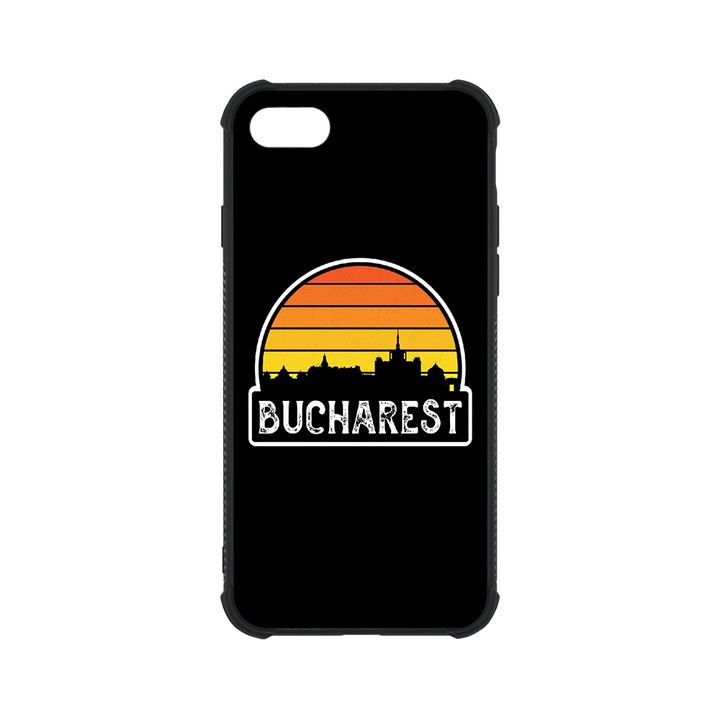 BestCase MaxSafe Glassy telefontok, Apple iPhone SE 3 / SE 2 / 8 / 7, Bucharest Paradise, HD színek, Anti Shock megerõsített sarkok, Kamera Védelem, G 1189