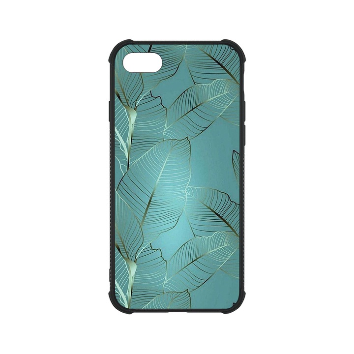 BestCase MaxSafe Glassy telefontok, Apple iPhone SE 3 / SE 2 / 8 / 7, Blue Feathers, HD színek, Anti Shock megerõsített sarkok, Kamera Védelem, G 1162