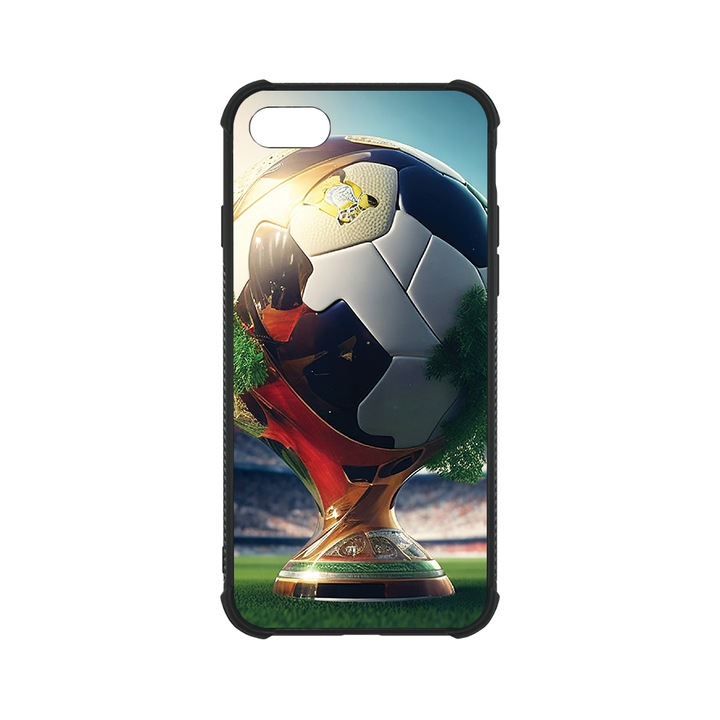 BestCase MaxSafe Glassy telefontok, Apple iPhone SE 3 / SE 2 / 8 / 7, Football Cup Trophy, HD színek, Anti Shock megerõsített sarkok, Kamera Védelem, G 1211