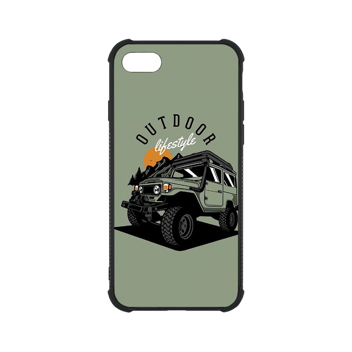 BestCase MaxSafe Glassy telefontok, Apple iPhone SE 3 / SE 2 / 8 / 7, Offroad, HD színek, Anti Shock megerõsített sarkok, Kamera Védelem, G 1205