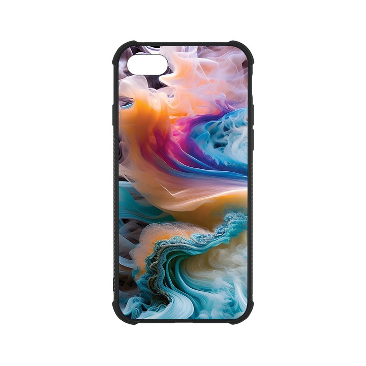 BestCase MaxSafe Glassy telefontok, Apple iPhone SE 3 / SE 2 / 8 / 7, Liquid Colors, HD színek, Anti Shock megerõsített sarkok, Kamera Védelem, G 1233