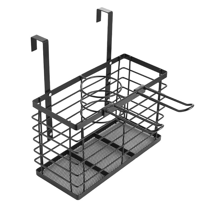 Tárolópolc perforáció nélkül, Senmase, Iron, Black
