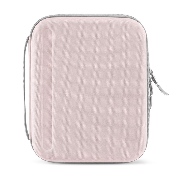 Калъф за таблет, съвместим с Apple iPad Pro 12.9 (2022), Classy Suit, Grip handle, Zipper, Inner compartments, 360 Protection, Pink