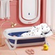 Сгъваема бебешка вана с възглавница, Wepzsxo, Полипропилен, Виолетова