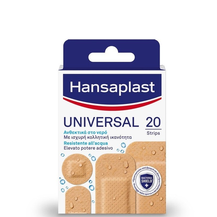 Set 20 plasturi, Hansaplast, Rezistente la apa