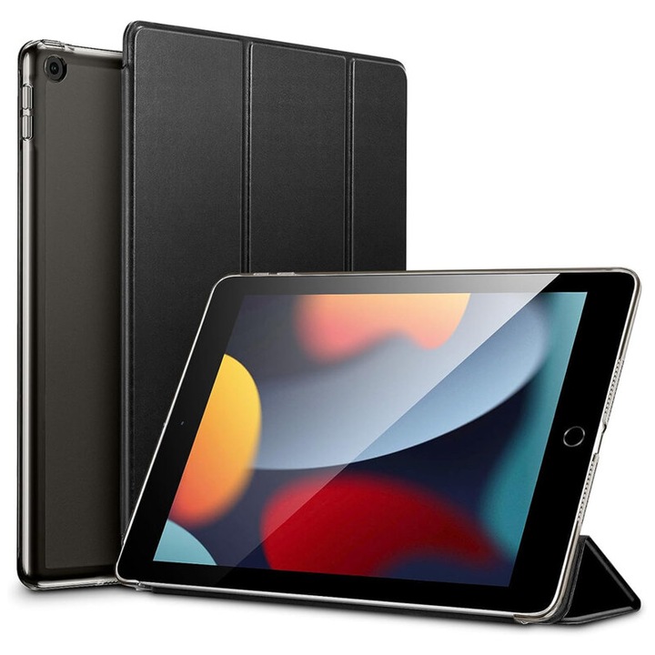 Husa flip ASTRI kickstand pentru Samsung Galaxy Tab Advanced2, piele ecologica neagra