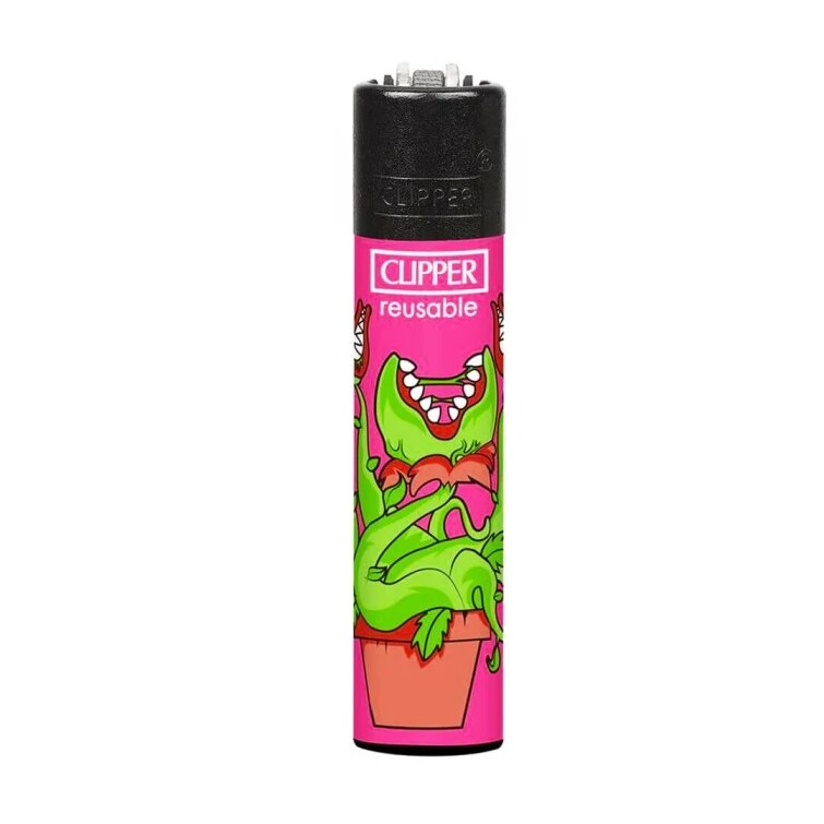 Bricheta Clipper Evil Plants, reincarcabila cu gaz, piatra