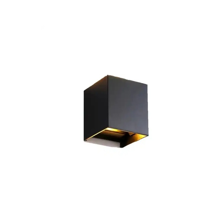 Aplica LED Exterior 10*10*10 Cm, Negru