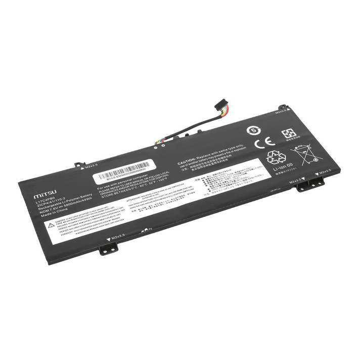 Lenovo IdeaPad 530S-14IKB/530S-15IKB akkumulátor, Mitsu, 5800 mAh, fekete