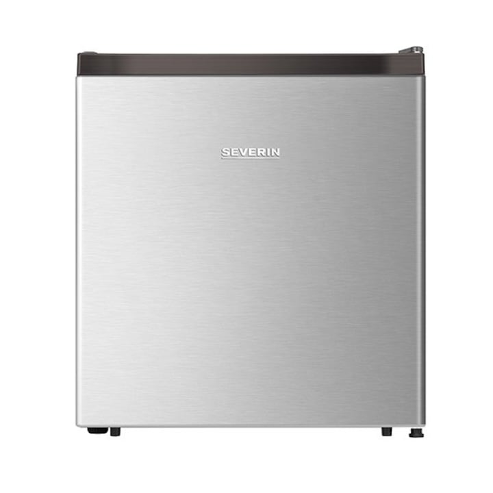 Мини хладилник Severin, S8878, H 46,8 см, капацитет 45 литра, компактен и безшумен, 1 подвижен рафт, ниска консумация, обръщаща се врата, регулируеми крака, 5 литрова фризерна част, идеален за кухня/каравана/хотел, сив