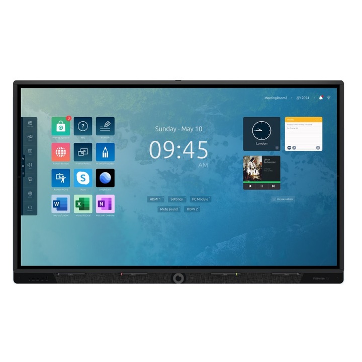 Интерактивен дисплей Prowise Ten G2 65 инча, 4K, Android 11, 6 GB RAM, 64 GB място за съхранение, 16 сензорни точки, Wi-Fi 6