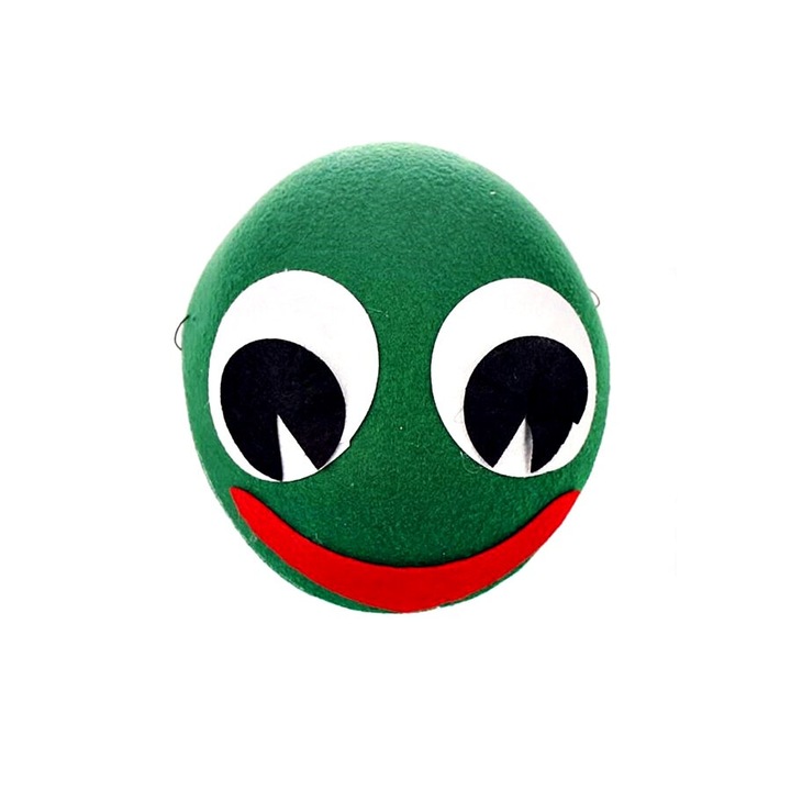 Palarie carnaval, model broasca, verde, marime universala
