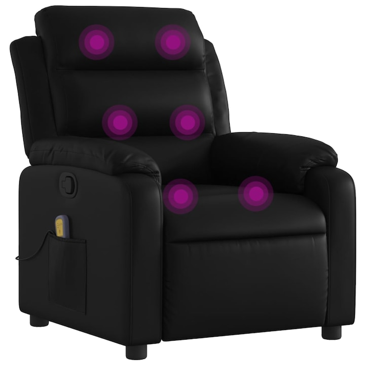 vidaXL fekete műbőr masszázsfotel 3205744