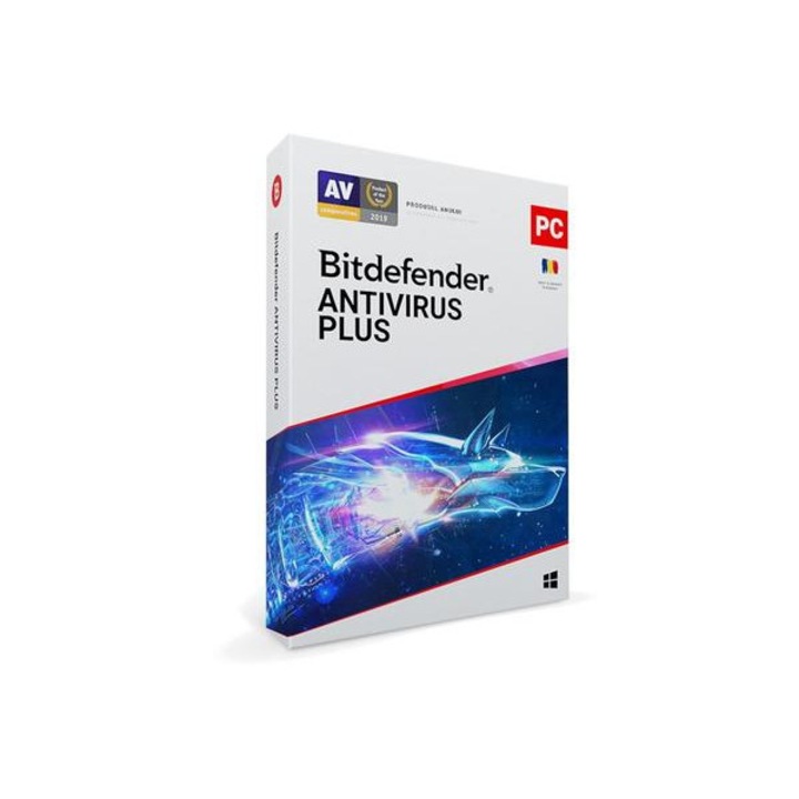 Bitdefender Antivirus Plus, 1 dispozitiv + 1 dispozitiv gratuit, 1 an, licenta retail