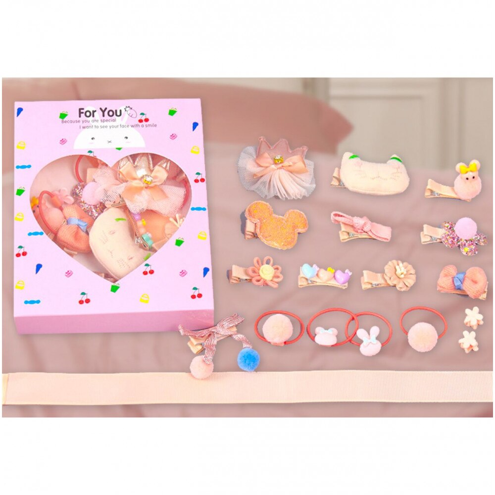 Set 19 accesorii pentru par Pink Box - eMAG.ro