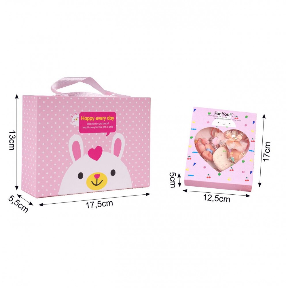 Set 19 accesorii pentru par Pink Box - eMAG.ro