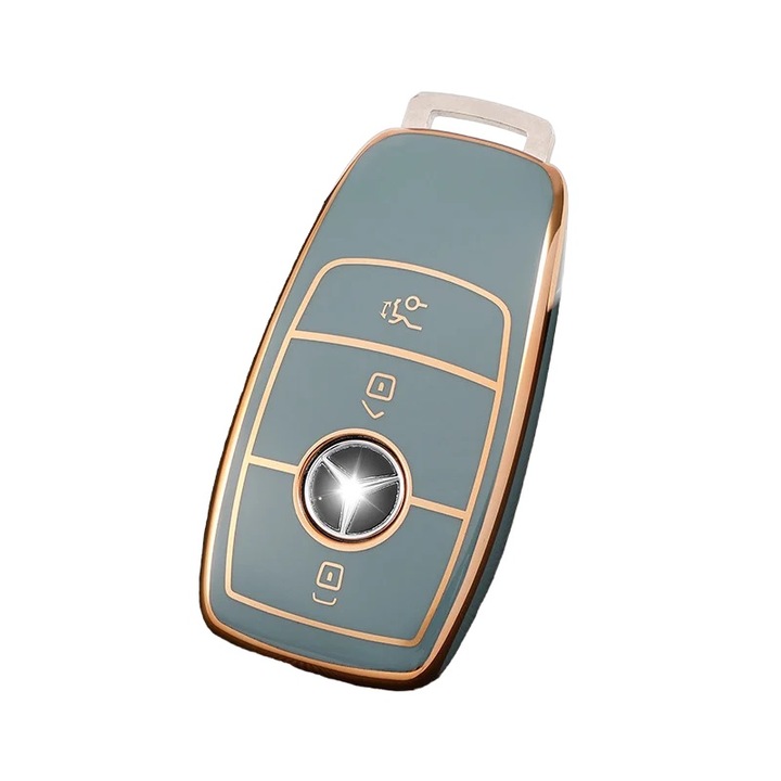 Сив калъф за ключ за Mercedes ACESG Class GLC CLE CLA GLB GLS W177 W205 W213 W222 X167 AMG